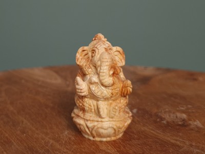 Afbeelding van Versteend hout Ganesha beeldje 28 gram