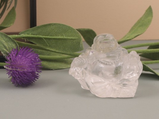 Afbeelding voor Bergkristal lachende Boeddha beeldje 115 gram