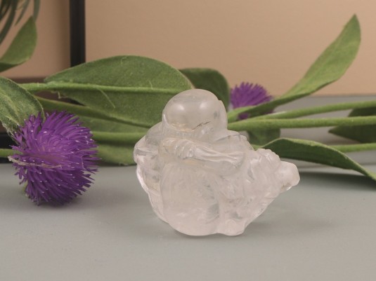 Afbeelding voor Bergkristal lachende Boeddha beeldje 115 gram